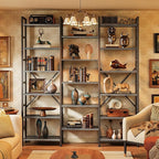 SUPERJARE Triple 6 Tier Bookshelf, Bookcase - Image 8