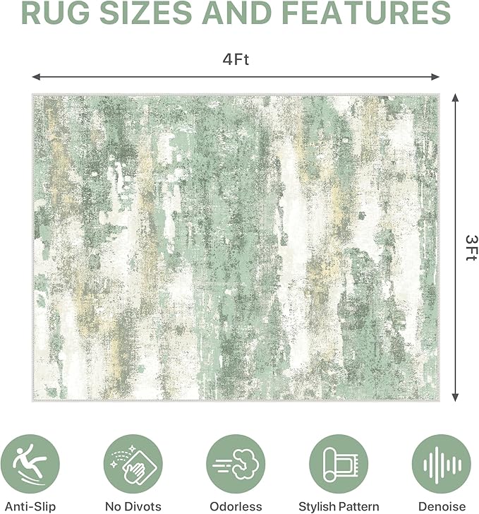 Office Chair Mat for Hardwood Tile Floor, Abstract 36"X 48" Desk Mats for - Image 9