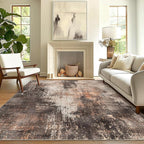GENIMO Washable Area Rugs for Living Room, 10x14 Vintage Non Slip Rugs by GENIMO