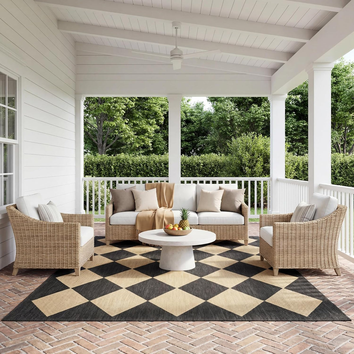 nuloom sabina dark grey trellis indoor/outdoor runner rug, main product view