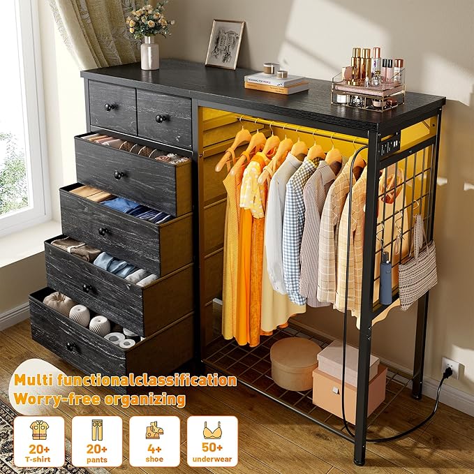 EnHomee 49.2" W Dresser for Bedroom - Image 3