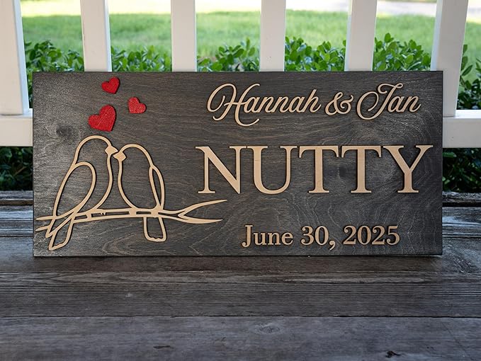 Custom Family Name Sign | Personalized Wooden Wedding Gift | Rustic Last Name - Image 6