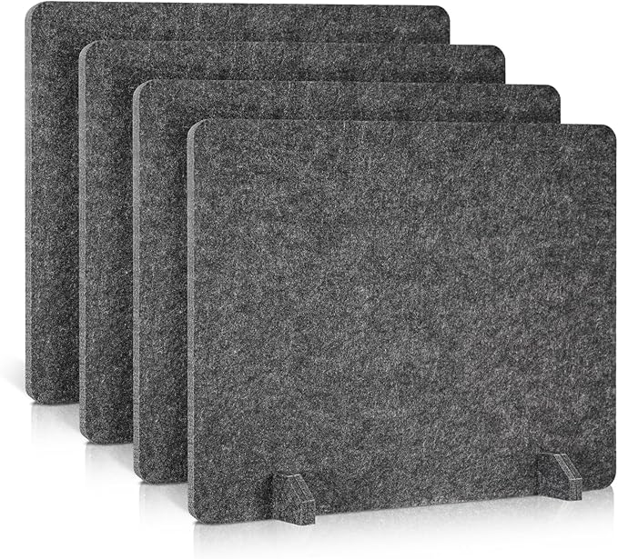 AMUSIGHT 4 Pack Acoustic Desk Dividers by AMUSIGHT
