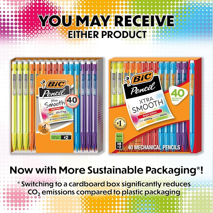 BIC Xtra Smooth Mechanical Pencil, 0.7 mm Medium Point, Refillable and - Image 2
