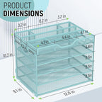 Docnest 5 Tier Mesh Desk Organizer- Letter Tray - Image 3