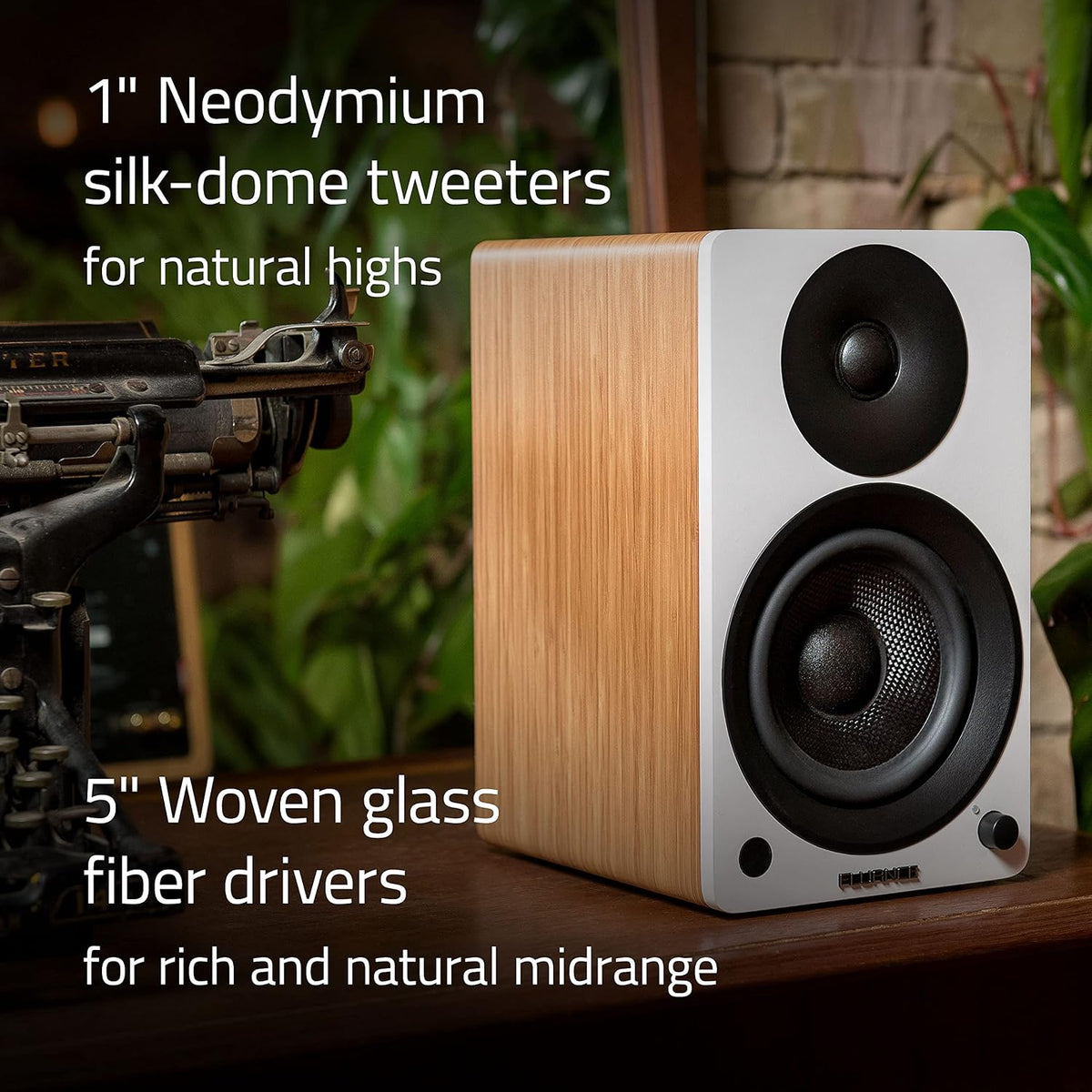 Fluance Ai41 Powered 2-Way 2.0 Stereo Bookshelf Speakers with Speaker Stands ...