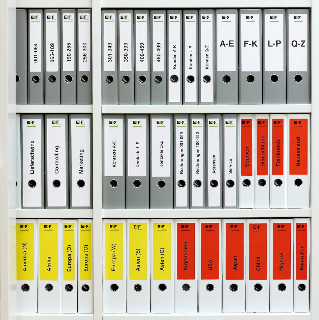 HERMA Self Adhesive Lever Arch File Labels, 7 Labels Per A4 Sheet, 140 Labels for Printers, Green, 192 x 38 mm (5094)