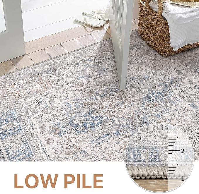 GENIMO 2'6"x10 Runner Rugs for Hallway, Machine Washable Non Slip Vintage Retro - Image 5