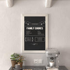 HBCY Creations 20" X 30" Matte White Solid Wood Frame Wall Chalkboard, Magnetic