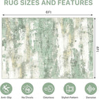 Office Chair Mat for Hardwood Tile Floor, Abstract 48"X 72" Desk Mats for - Image 9