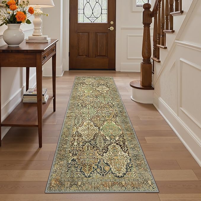 GENIMO Runner Rug 2x7 Machine Washable Non Slip Vintage Hallway Runner Rug - Image 4