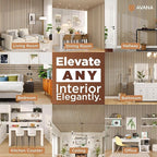 Avana Acoustic Wood Wall Panels – 94.4 x 12.6 Inch White Oak Acoustic Panels 2 - Image 3