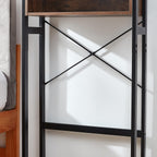 Yak About It® Dorm Hutch - Over the Fridge Organizer - Dark Wood Walnut