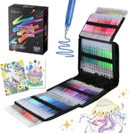 LIULIUCAI Gel Pens for Adult Coloring Book, 100 Colors Large Capacity Metallic by LIULIUCAI