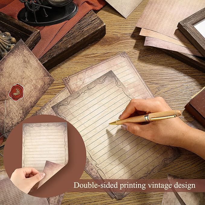 TaoBary 160 Pcs Stationery Paper Set 50 Double Sided Stationery Papers - Image 2