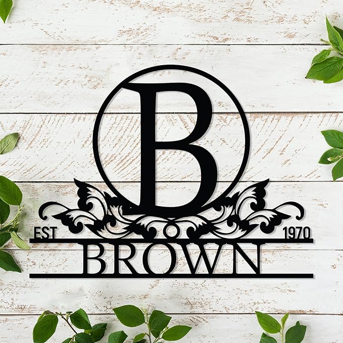 Personalized Metal Name Signs, Split Letter Monogram Wall Art Decor, Durable - Image 6