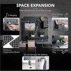 EHO Clamp-On Desk Pegboard, 13.5 x 14 inch Privacy Divider, Desk Partition Panel - Image 3