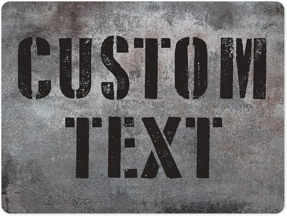 Custom Sign, Custom Street Sign, 11 Font Colors, 13 Font Styles, 4 Hole Options