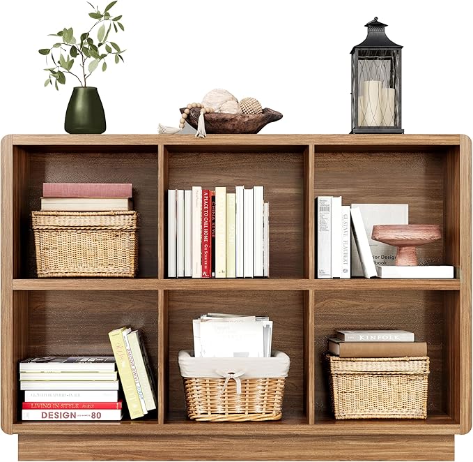 ChooChoo 6 Cube Storage Organizer, Wooden Bookcase - Image 4