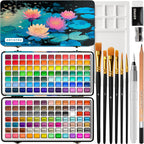 artistro watercolor paint set with palette & brush, main product view