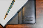 Dacasso Black Leather 38" x 24" Side-Rail Desk Pad - Image 8