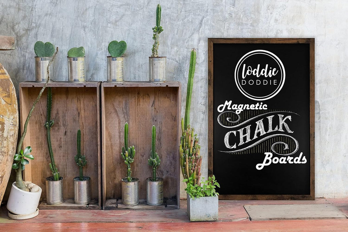 Loddie Doddie Rustic Wood Magnetic Board for Wall, Stain Resistant, 24"x...