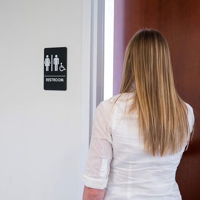 Men's/Women's Restroom Sign for Handicap Accessible Restroom ADA-Compliant - Image 7