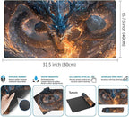 Cute Anime Dragon Desk Mat Kawaii Mouse Pad Gaming XXL Large Extended Desk Matt - Image 3