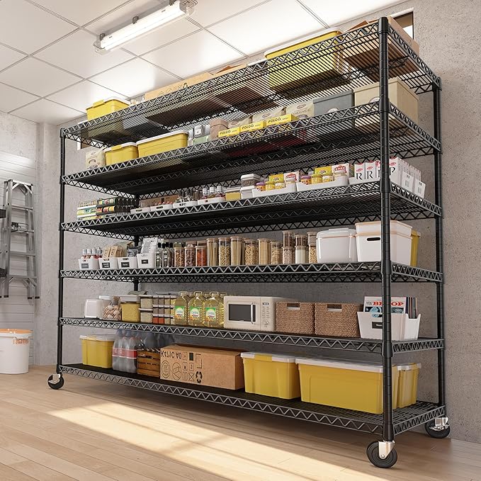 REIBII 60''W X 82.6" H Steel Heavy Duty Wire Shelving Unit - Image 8