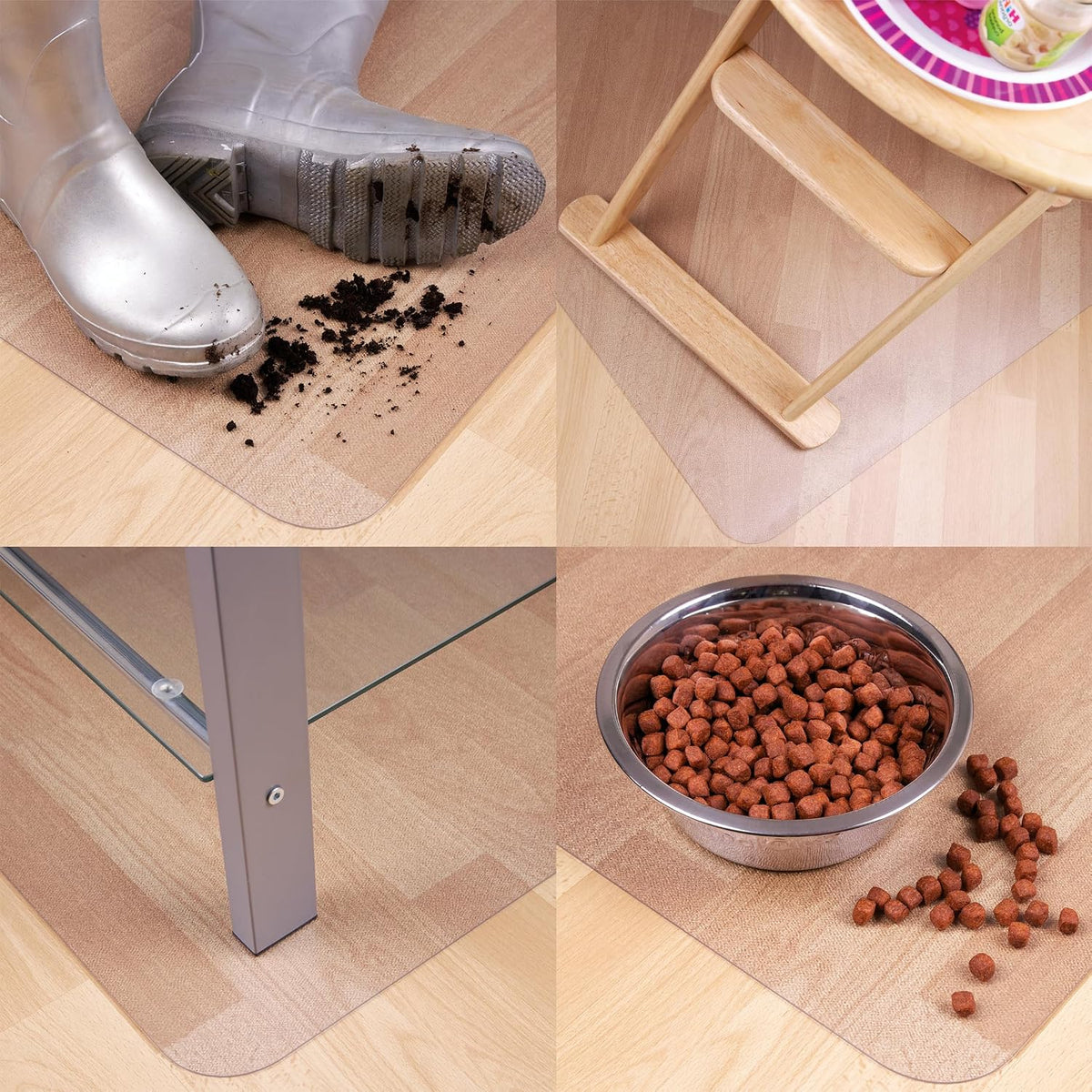 Marvelux Clear Hard Floor Protector Mat Waterproof Non-Slip PVC 35.5" x ...