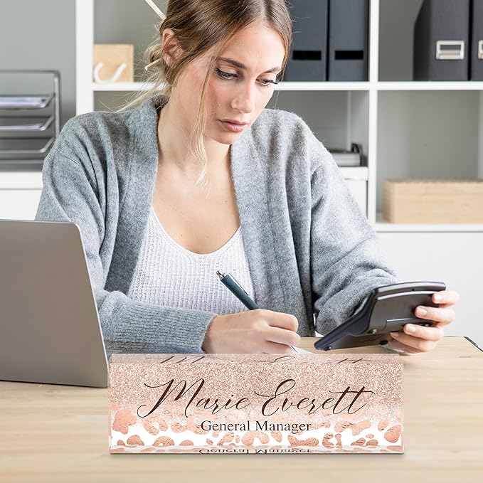 Personalized Name Plate for Desks, Custom Desk Name Plates, Acrylic Name Plate - Image 6
