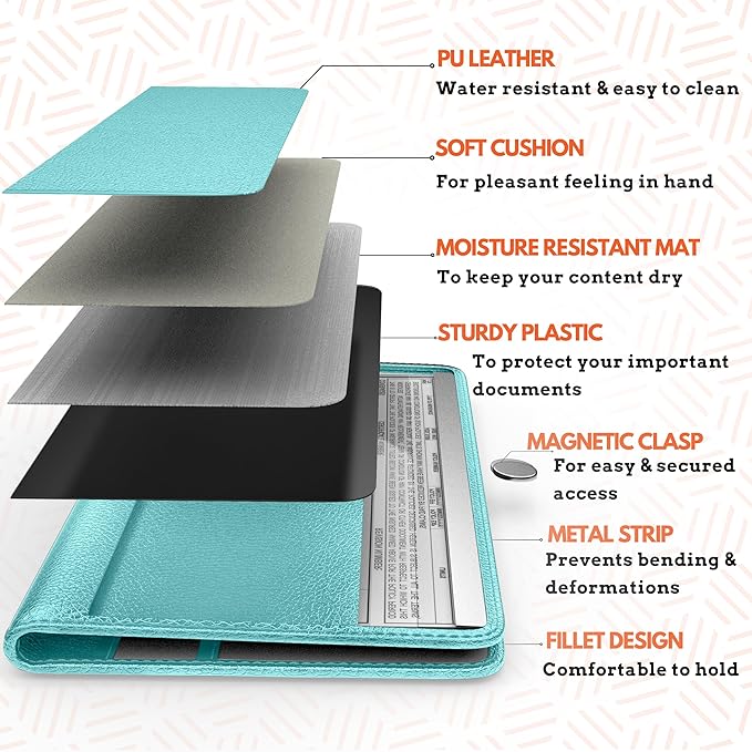 Car Registration and Insurance Card Holder, Premium PU Leather Glove box - Image 4
