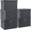 Graciadeco Large 17" 36 Quart Collapsible Stackable Storage Bins by GraciadecoStorage