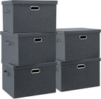 Graciadeco Large 17" 36 Quart Collapsible Stackable Storage Bins by GraciadecoStorage