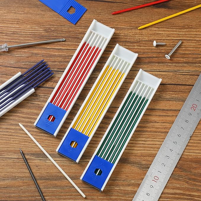 Spakon 60 Pcs 2.8mm Lead Refill Carpenter Construction Pencils Marker Lead - Image 7