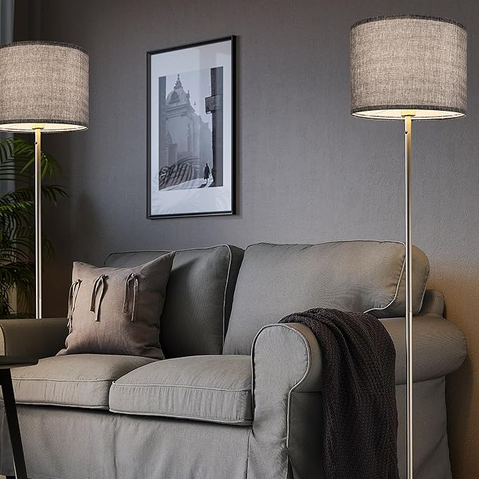 Gray Drum Lamp Shades Medium 13" Top x 13" Bottom x 10" High Traditional - Image 9