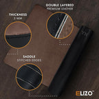 ELIZO Personalized Custom Desk Pad Set Real Leather Desk Mat Mouse Pad Unique - Image 4