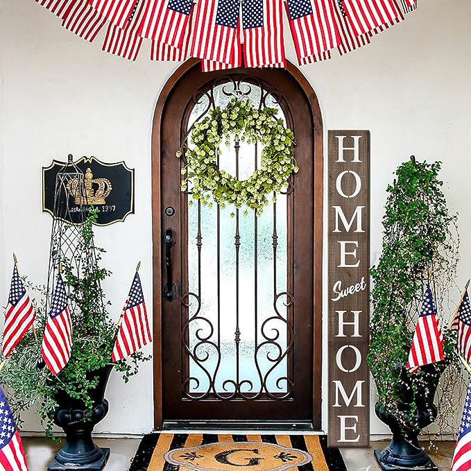 Home Sweet Home Sign for Front Door, Wood Rustic Front Porch Décor, Farmhouse - Image 8