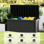 Decksplore 320 Gallon Outdoor Storage Box Waterproof Lockable Resin Deck Box - Image 6