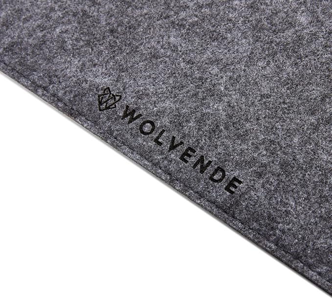 Wolvende Premium Felt Desk Mat | Small 12" x 27.5" | Multifunctional Desk Pad - Image 5