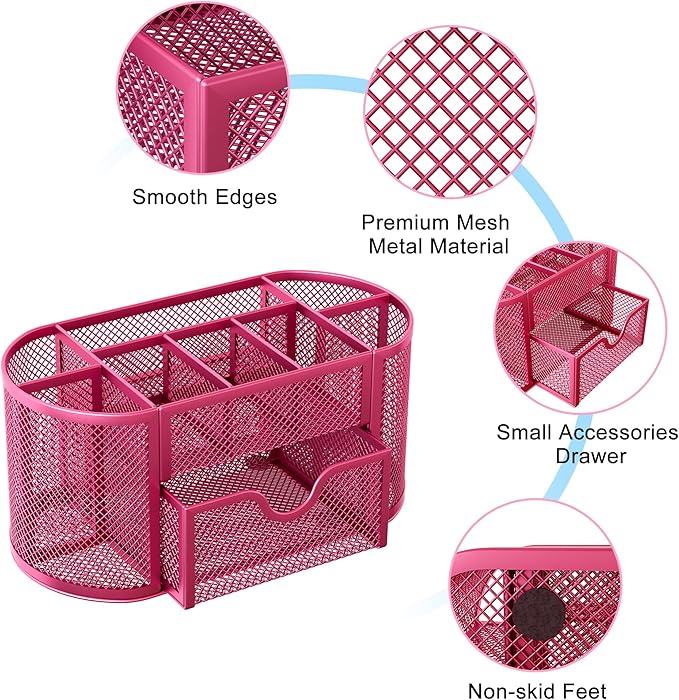 EasyPAG Mesh Pen Holder Desk Organizer - Image 4
