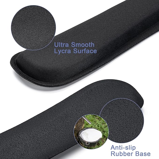 Hoewina Keyboard Wrist Rest, Ergonomic Wrist Rest, Superfine Fabric and Gel - Image 5