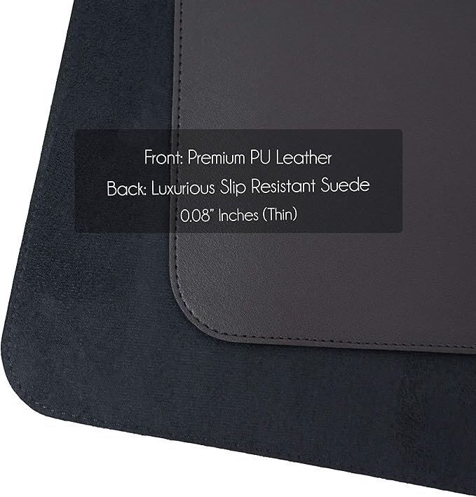 Vine Creations Leather Desk Mat Large 44" x 22", Desk Protector Mat, PU Leather - Image 4