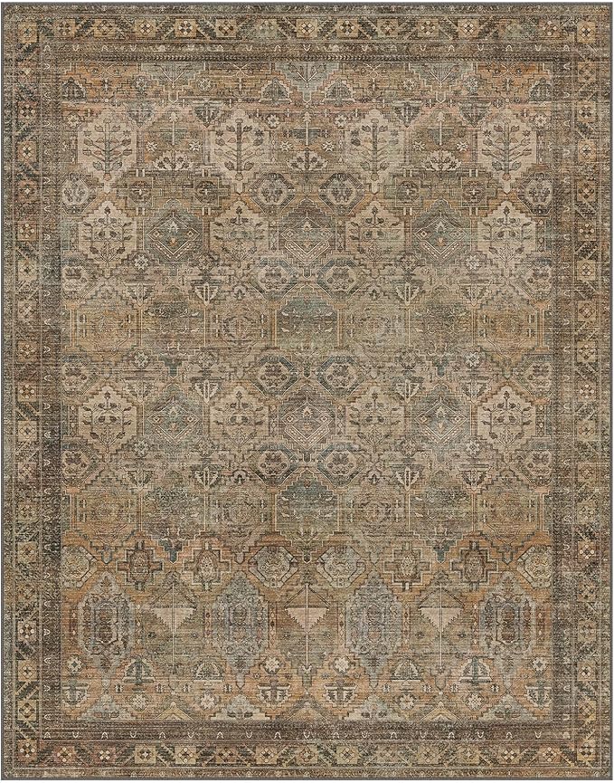 GENIMO 4x6 Area Rugs for Living Room, Machine Washable Non Slip Vintage Rugs - Image 8