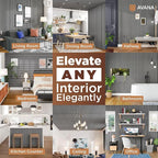 Avana Acoustic Wood Wall Panels – 94.4 x 12.6 Inch Gray Oak Acoustic Panels 4 - Image 3