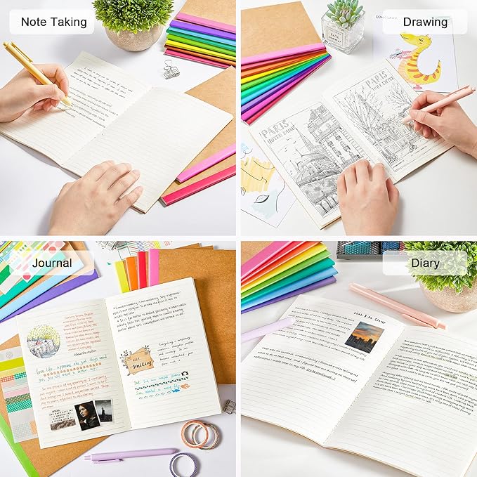 32 Pack Composition Notebooks Bulk, Feela Kraft Cover Lined Blank College Ruled - Image 7
