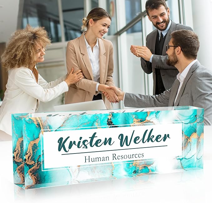 Personalized Name Plate for Desk Custom Acrylic Desk Name Plate Custom Employee - Image 4