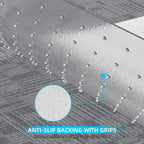 32x48 Inch Office Chair Mat for Carpet Floor, Flat Shipping | Heavy Duty Clear Plastic Rolling Chair Mat for Carpet, Under Computer Desk Chair Floor Mats Protector Carpeted Floors