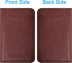 Wisdompro Business Card Holder, 2-Sided PU Leather Folio Name Card Holder - Image 6