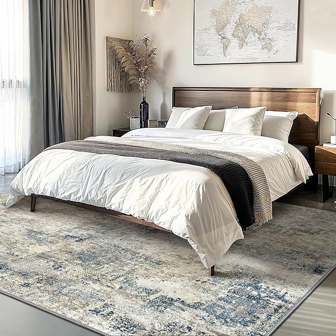 GENIMO Washable Area Rugs for Living Room, 10x12 Modern Non Slip Rugs, Low Pile - Image 8